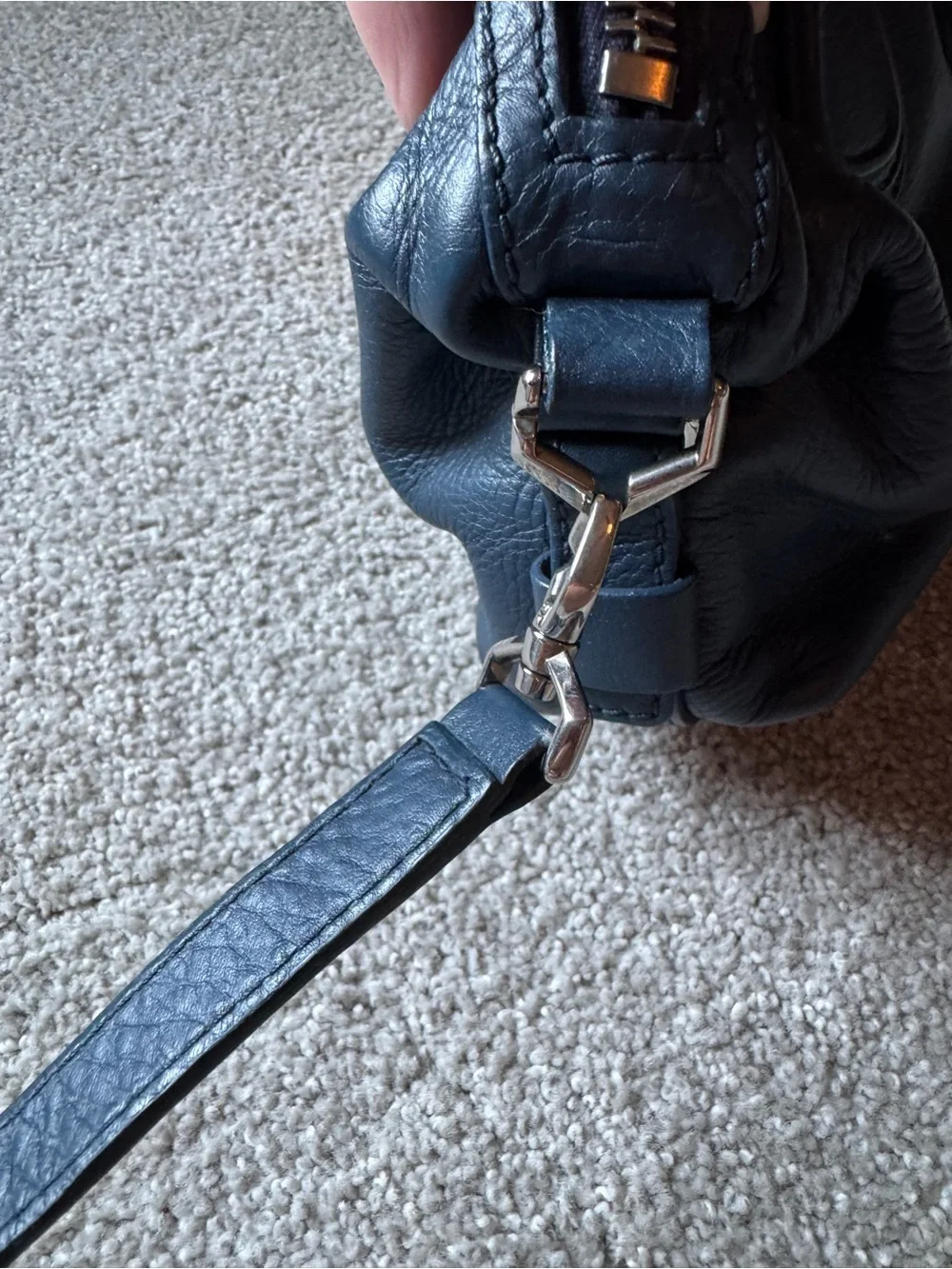 Givenchy Navy Leather Nightingale Small  with Crossbody Strap